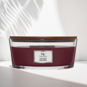 Ароматическая свеча с ароматом сочной черешни Woodwick Ellipse Black Cherry 453 г