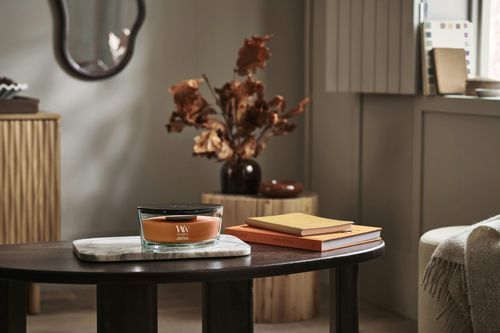 Ароматическая свеча с нотами тыквы и специй Woodwick Ellipse Pumpkin Praline 453 г