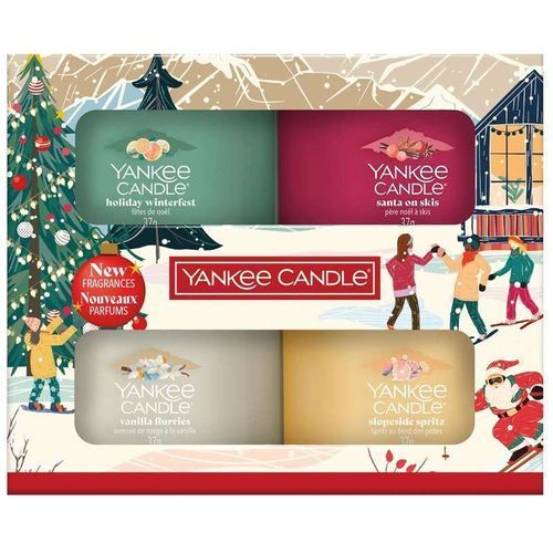 Корпоративный подарок - Подарочный набор из 4 свечей Christmas Yankee Candle Filled Votive Gift Set