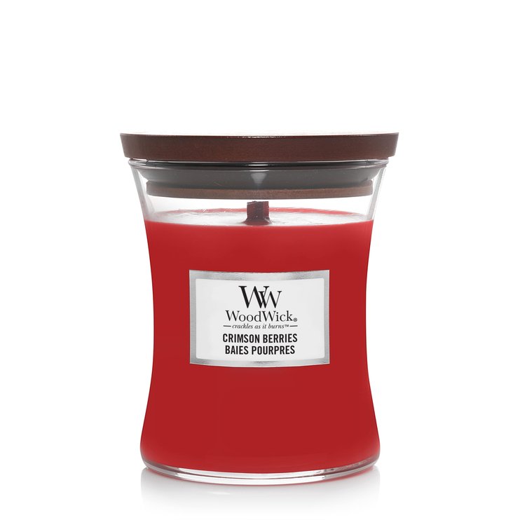 Ароматична свічка з нотами різдвяних ягід Woodwick Mini Crimson Berries 85 г