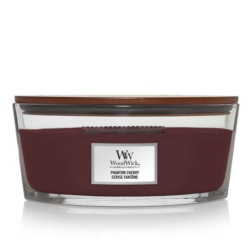 Ароматическая свеча с ароматом темной вишни и амбры Woodwick Ellipse Phantom Cherry 453 г