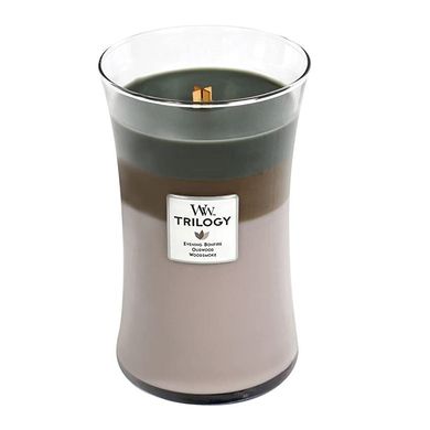 Ароматична свічка з тришаровим ароматом Woodwick Large Trilogy Cozy Cabin 609 г