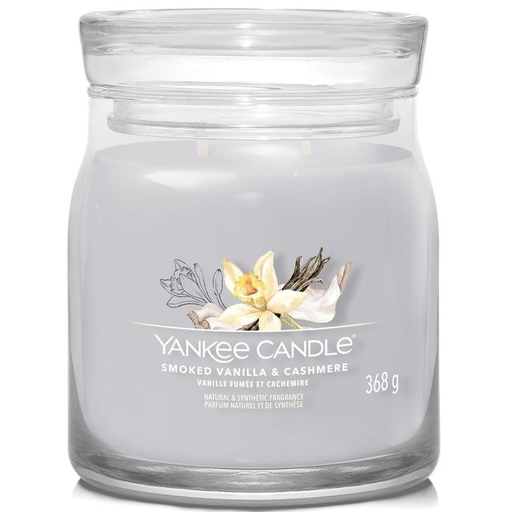 Ароматическая свеча Smoked Vanilla & Cashmere Medium Yankee Candle