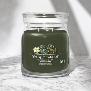 Ароматична свічка Silver Sage & Pine Medium Yankee Candle