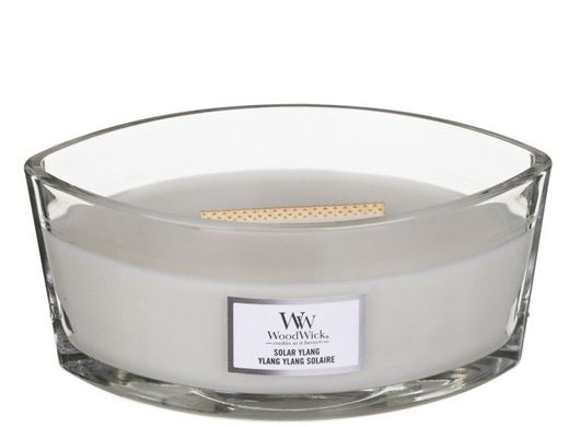 Ароматическая свеча с ароматом иланг-иланга и туберозы Woodwick Ellipse Solar Ylang 453 г