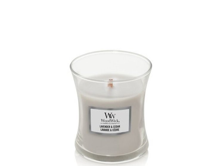 Ароматическая свеча с ароматом лаванды и кипариса Woodwick Mini Lavender & Cedar 85 г