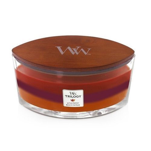 Ароматична свічка з тришаровим ароматом Woodwick Ellipse Trilogy Autumn Harvest 453 г