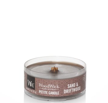 Ароматическая свеча с ароматом древесины и песка Woodwick Petite Sand and Driftwood 31 г