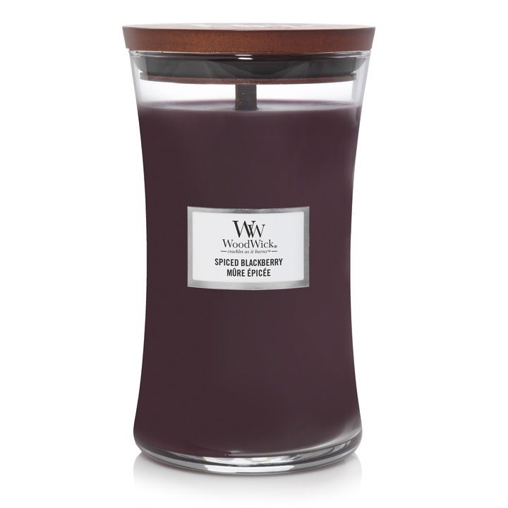 Ароматична свічка з ароматом ожини з корицею Woodwick Large Spiced Blackberry 609 г