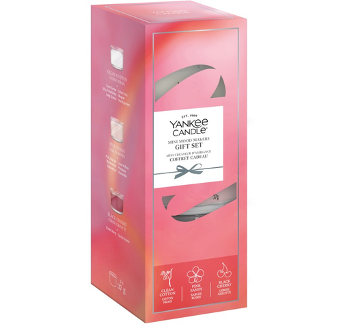 Подарунковий набір з 3 свічок Mini Mood Makers Yankee Candle Gift Set (Pink)