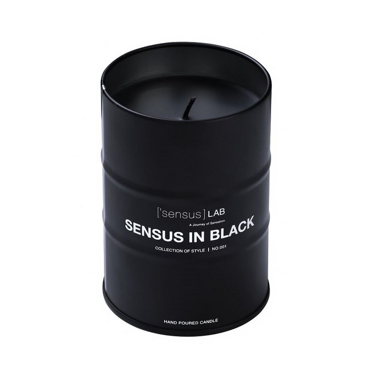 Ароматична свічка з ароматом кави, коріандру, мускатного горіха і сандалу Sensus Lab Sensus in black No. 001 320 г