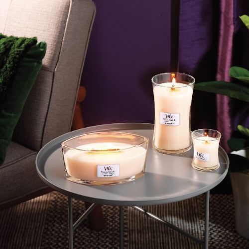 Ароматическая свеча с ароматом апельсинового цуката Woodwick Ellipse White Honey 453 г