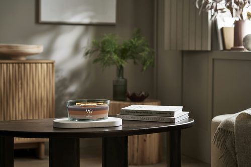 Ароматическая свеча с трехслойным ароматом Woodwick Ellipse Trilogy Radiant Cashmere 453 г