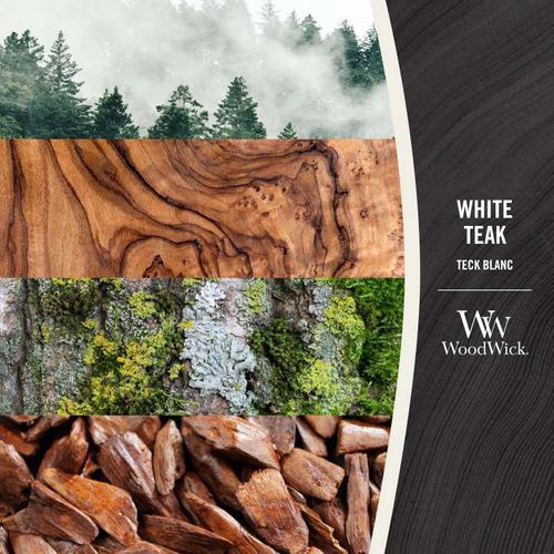 Ароматична свічка з ароматом сандалового дерева і дуба Woodwick Mini White Teak 85 г
