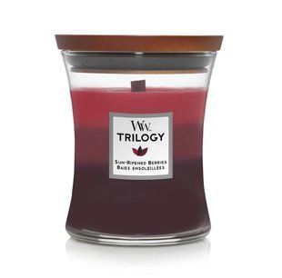 Ароматична свічка з тришаровим ароматом Woodwick Medium Trilogy Sun Ripened Berries 275 г
