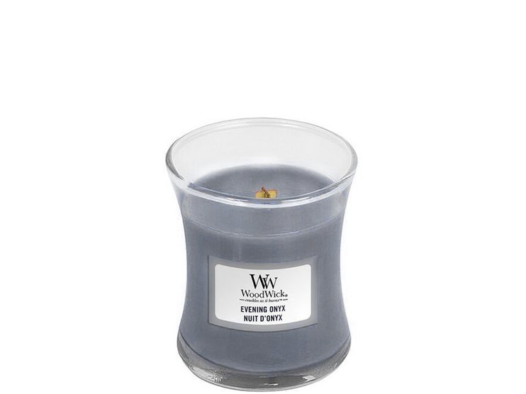 Ароматическая свеча с ароматом черной орхидеи и сандалового дерева Woodwick Mini Evening Onyx 85 г