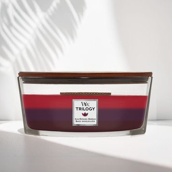 Ароматическая свеча с трехслойным ароматом Woodwick Ellipse Trilogy Sun Ripened Berries 453 г