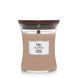 Ароматична свічка з ароматом айви, ірису та сандалу Woodwick Medium Cashmere 275г