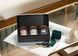 Корпоративний подарунковий набір свічок Woodwick Mini Evening Onyx, Coastal Sunset, Solar Ylang