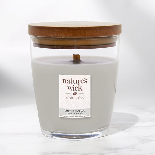 Ароматическая свеча с ароматом дымной ванили Woodwick Nature’s Wick Smoked Vanilla 284 г