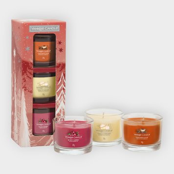 Подарунковий набір з 3 свічок Christmas Yankee Candle