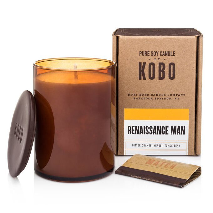 Ароматическая свеча с ароматом флёрдоранжа и кедра Kobo Renaissance Man 425 г