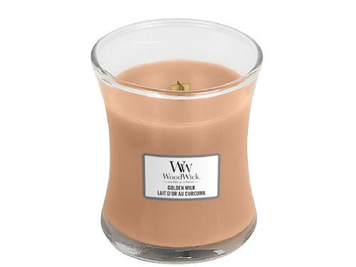 Ароматична свічка з ароматом молока і спецій Woodwick Medium Golden Milk 275 г