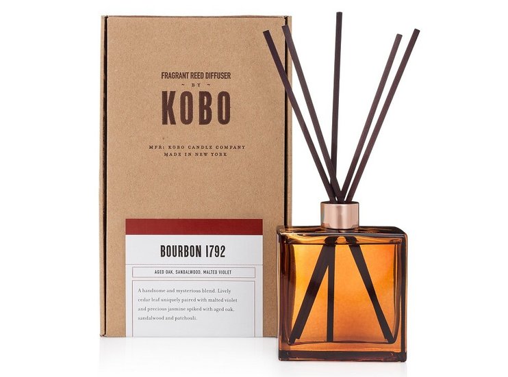 Аромадиффузор для дома с палочками c древесным ароматом Kobo Bourbon 1792 266 мл