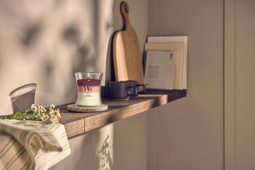 Ароматическая свеча с трехслойным ароматом Woodwick Medium Trilogy Lush Nectar 275 г