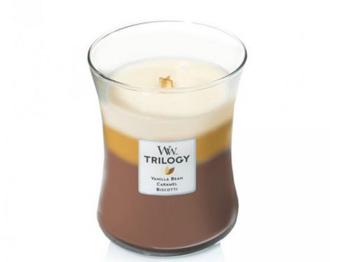 Ароматична свічка з тришаровим ароматом Woodwick Medium Trilogy Cafe Sweets 275 г