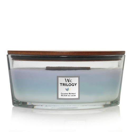 Ароматическая свеча Woodwick Ellipse Trilogy Calming Retreat 453 г