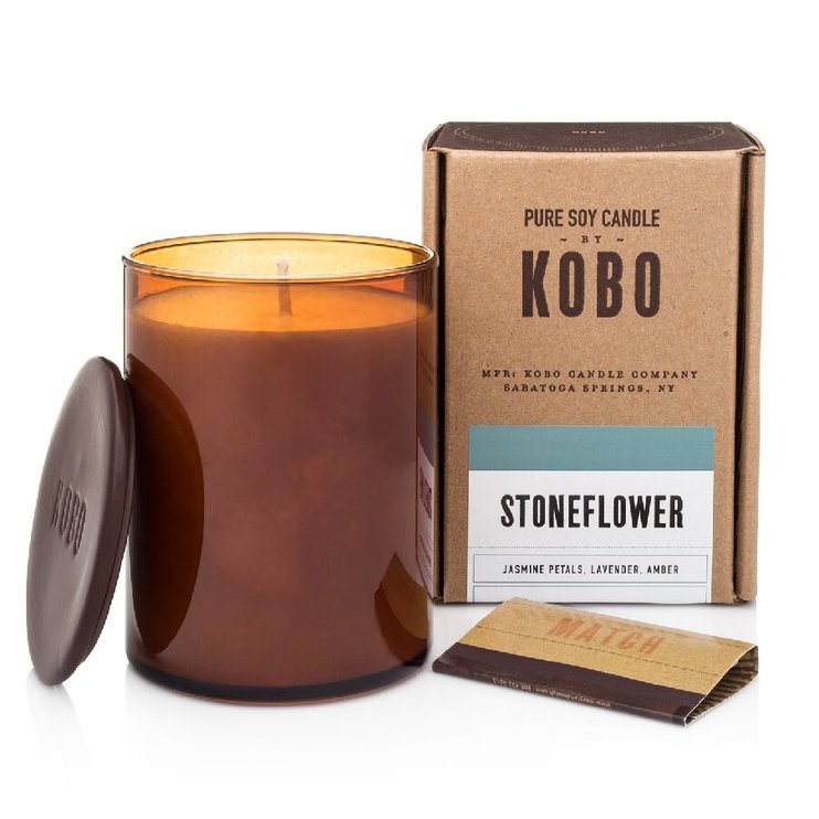 Ароматическая свеча с ароматом цитрусовых и жасмина Kobo Stoneflower 425 г
