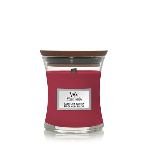 Ароматична свічка з ароматом бурбона, фруктів, деревини Woodwick Mini Elderberry Bourbon 85 г