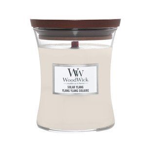 Ароматична свічка з ароматом іланг-ілангу і туберози Woodwick Medium Solar Ylang 275 г