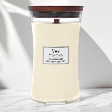 Ароматическая свеча с ароматом кокоса и ананаса Woodwick Large Island Coconut 609 г