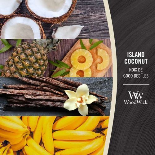 Ароматична свічка з ароматом кокоса та ананаса Woodwick Large Island Coconut 609 г