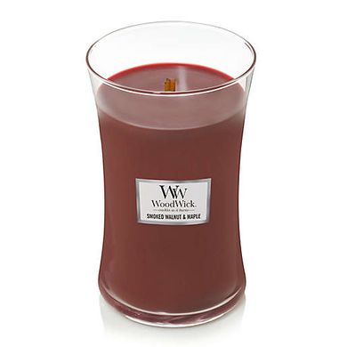 Ароматична свічка з ароматом копченого горіха і клена Woodwick Large Smoked Walnut & Maple 609 г