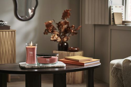 Ароматическая свеча с ароматом ванили и корицы Woodwick Ellipse Cinnamon Chai 453 г
