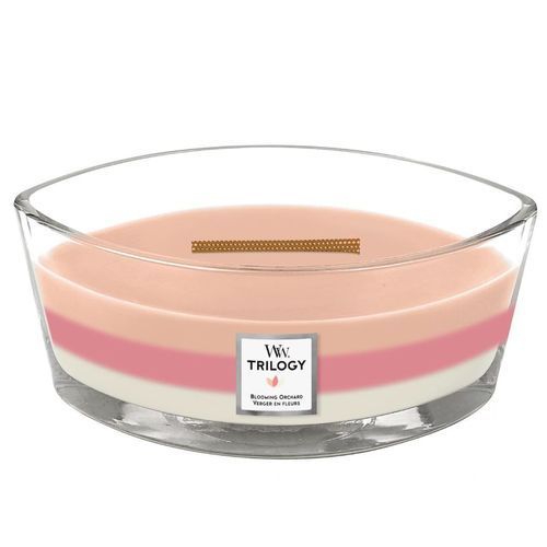 Ароматическая свеча с нежными нотами Woodwick Ellipse Trilogy Blooming Orchard 453 г