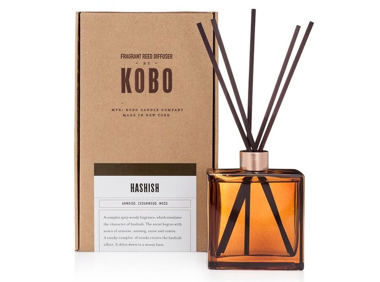 Аромадиффузор для дома с палочками с древесным ароматом Kobo Hashish 266 мл