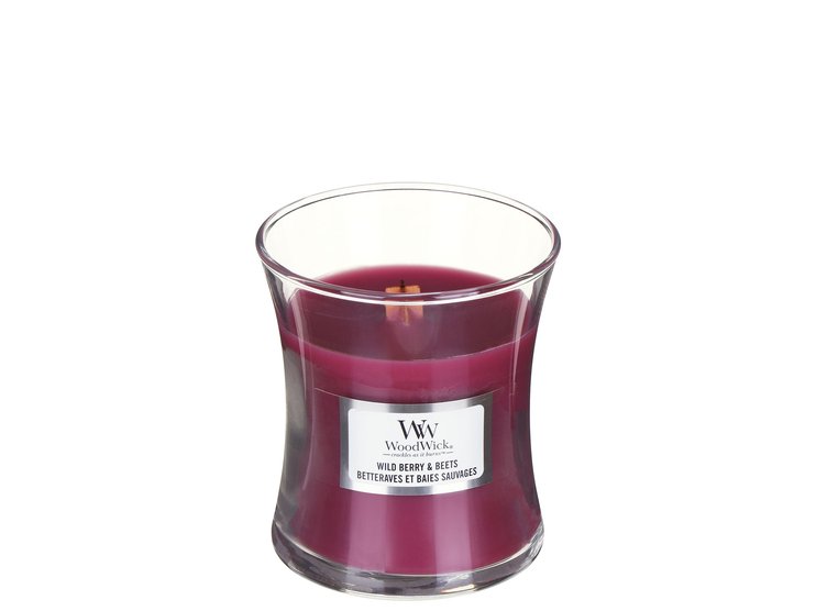 Ароматическая свеча с ароматом ягод, свёклы и апельсина Woodwick Mini Wild Berry & Beets 85 г
