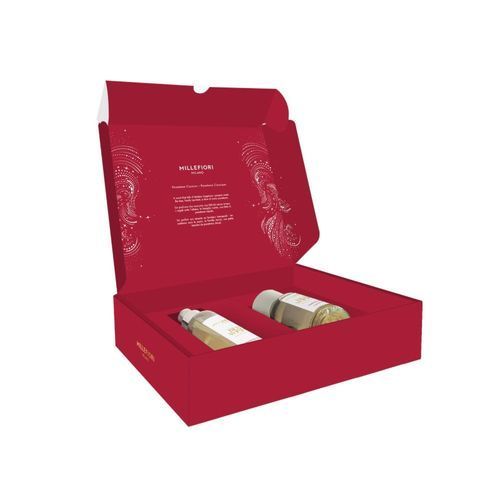 Корпоративный подарок - Подарочный набор &ldquo;Best wishes. Panettone Classico&rdquo; Millefiori Milano (аромадиффузор + спрей)