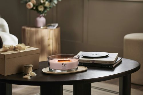Ароматическая свеча с нежными нотами Woodwick Ellipse Coastal Sunberry453 г