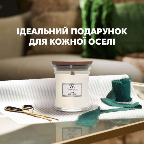 Ароматическая свеча с ароматом чистой ванили Woodwick Medium Vanilla Bean 275 г
