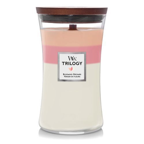 Ароматична свічка з ніжними нотами Woodwick Large Trilogy Blooming Orchard 609 г