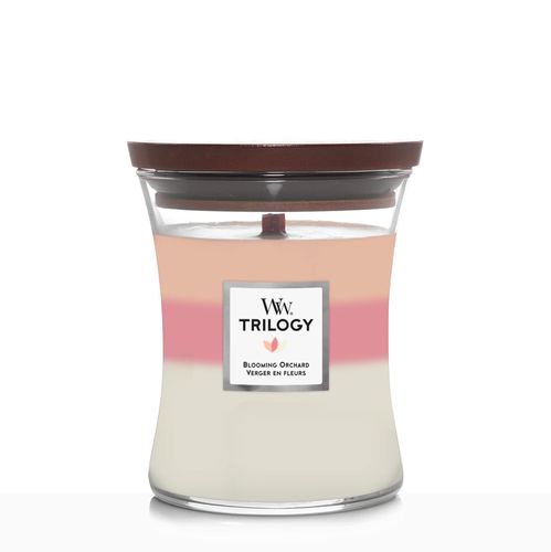 Ароматична свічка з ніжними нотами Woodwick Medium Trilogy Blooming Orchard 275 г