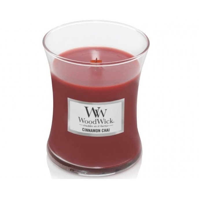 Ароматическая свеча с ароматом ванили и корицы Woodwick Mini Cinnamon Chai 85 г